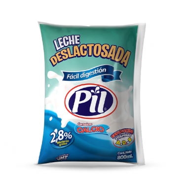 LECHE DESLACTOSADA NATURAL UTH BOLSA 800 ML Pil Andina