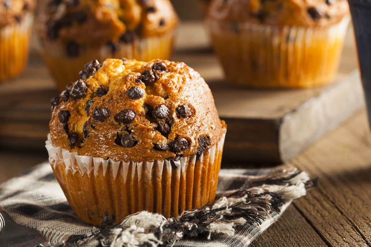 Muffins con chispas de chocolate Pil Andina Muffins con chispas de chocolate Pil Andina